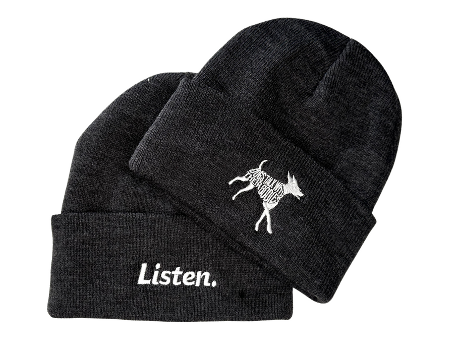Dogs Talk with Their Bodies Beanie