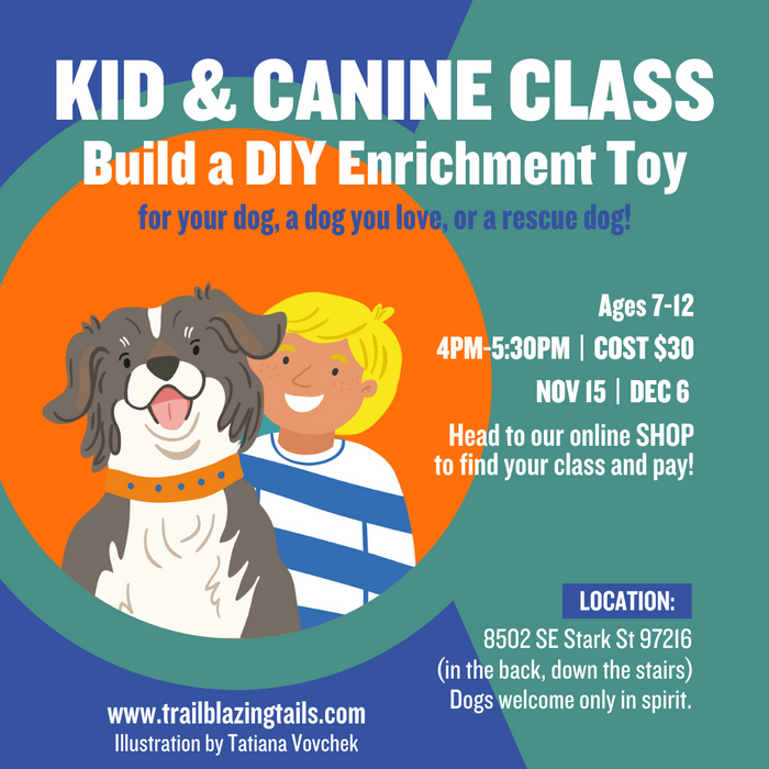 Kid & Canine Class - Build a DIY Enrichment Toy!