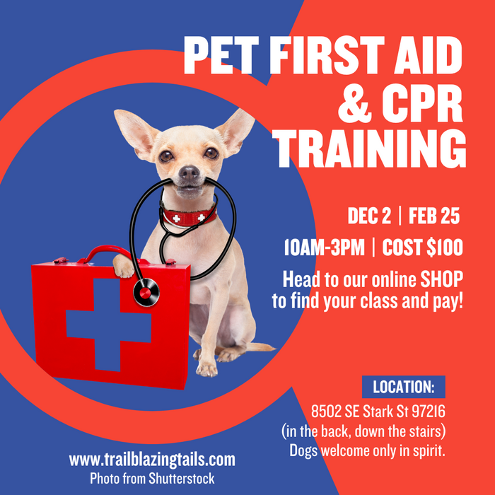 Pet First Aid and CPR Training — Trailblazing Tails